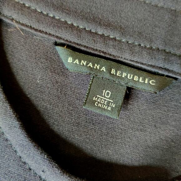 Banana Republic Navy Blue Knit Button Front Jacket Size 10 - Picture 7 of 11